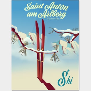 Saint Anton am Arlberg vintage style Ski poster Posters and Art